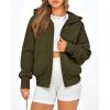 imageBTFBM Zip Up Hoodie Women Fall Fashion 2025 Trendy Long Sleeve Sweatshirt Fleece Jacket Y2K Hoodies Winter ClothingArmy Green