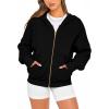 imageBTFBM Zip Up Hoodie Women Fall Fashion 2025 Trendy Long Sleeve Sweatshirt Fleece Jacket Y2K Hoodies Winter ClothingBlack