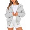 imageBTFBM Zip Up Hoodie Women Fall Fashion 2025 Trendy Long Sleeve Sweatshirt Fleece Jacket Y2K Hoodies Winter ClothingGrey