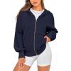 imageBTFBM Zip Up Hoodie Women Fall Fashion 2025 Trendy Long Sleeve Sweatshirt Fleece Jacket Y2K Hoodies Winter ClothingNavy