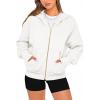 imageBTFBM Zip Up Hoodie Women Fall Fashion 2025 Trendy Long Sleeve Sweatshirt Fleece Jacket Y2K Hoodies Winter ClothingWhite
