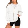 imageBTFBM Zip Up Hoodie Women Fall Fashion 2025 Trendy Long Sleeve Sweatshirt Fleece Jacket Y2K Hoodies Winter ClothingWhite