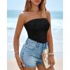 imageBTFBM Tube Tops for Women Spring Summer 2026 Backless Fitted Floral Embroidery Going Out Bandeau Top Beach VacationBlack