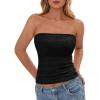 imageBTFBM Tube Tops for Women Spring Summer 2026 Backless Fitted Floral Embroidery Going Out Bandeau Top Beach VacationBlack