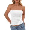 imageBTFBM Tube Tops for Women Spring Summer 2026 Backless Fitted Floral Embroidery Going Out Bandeau Top Beach VacationWhite
