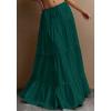 imageBTFBM Skirts for Women 2026 Summer Boho Beach Vacation Clothes Casual Pleated High Waisted Flowy Maxi SkirtGreen