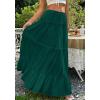 imageBTFBM Skirts for Women 2026 Summer Boho Beach Vacation Clothes Casual Pleated High Waisted Flowy Maxi SkirtGreen