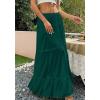 imageBTFBM Skirts for Women 2026 Summer Boho Beach Vacation Clothes Casual Pleated High Waisted Flowy Maxi SkirtGreen