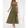 imageBTFBM Boho Maxi Dress Sleeveless Summer Dresses for Women 2026 Beach Vacation Smocked A Line Casual Sundress PocketsArmy Green