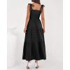imageBTFBM Boho Maxi Dress Sleeveless Summer Dresses for Women 2026 Beach Vacation Smocked A Line Casual Sundress PocketsBlack