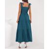 imageBTFBM Boho Maxi Dress Sleeveless Summer Dresses for Women 2026 Beach Vacation Smocked A Line Casual Sundress PocketsLake Blue