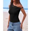 imageBTFBM Off The Shoulder Tops for Women 2026 Cute Summer Casual Sleeveless Slim Fit y2k Spring Outfits Going Out Tank TopBlack