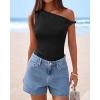 imageBTFBM Off The Shoulder Tops for Women 2026 Cute Summer Casual Sleeveless Slim Fit y2k Spring Outfits Going Out Tank TopBlack