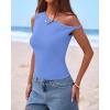 imageBTFBM Off The Shoulder Tops for Women 2026 Cute Summer Casual Sleeveless Slim Fit y2k Spring Outfits Going Out Tank TopLight Blue