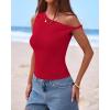 imageBTFBM Off The Shoulder Tops for Women 2026 Cute Summer Casual Sleeveless Slim Fit y2k Spring Outfits Going Out Tank TopRed