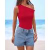 imageBTFBM Off The Shoulder Tops for Women 2026 Cute Summer Casual Sleeveless Slim Fit y2k Spring Outfits Going Out Tank TopRed