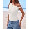imageBTFBM Off The Shoulder Tops for Women 2026 Cute Summer Casual Sleeveless Slim Fit y2k Spring Outfits Going Out Tank TopWhite