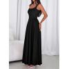 imageBTFBM Summer Dresses for Women 2026 Maxi Casual Square Neck Flowy Long Sundress Spring Wedding Guest Cocktail DressBlack