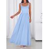 imageBTFBM Summer Dresses for Women 2026 Maxi Casual Square Neck Flowy Long Sundress Spring Wedding Guest Cocktail DressLight Blue