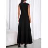 imageBTFBM Summer Dresses for Women 2026 Mock Neck Sleeveless High Waist Flowy A Line Maxi Cocktail Dress Wedding GuestBlack