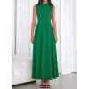 imageBTFBM Summer Dresses for Women 2026 Mock Neck Sleeveless High Waist Flowy A Line Maxi Cocktail Dress Wedding GuestGreen