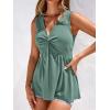 imageBTFBM Tank Top for Women 2026 Spring Summer Tops Babydoll Twist Front V Neck Sleeveless Flowy Dressy Casual BlousesBlue Green