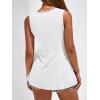 imageBTFBM Tank Top for Women 2026 Spring Summer Tops Babydoll Twist Front V Neck Sleeveless Flowy Dressy Casual BlousesWhite